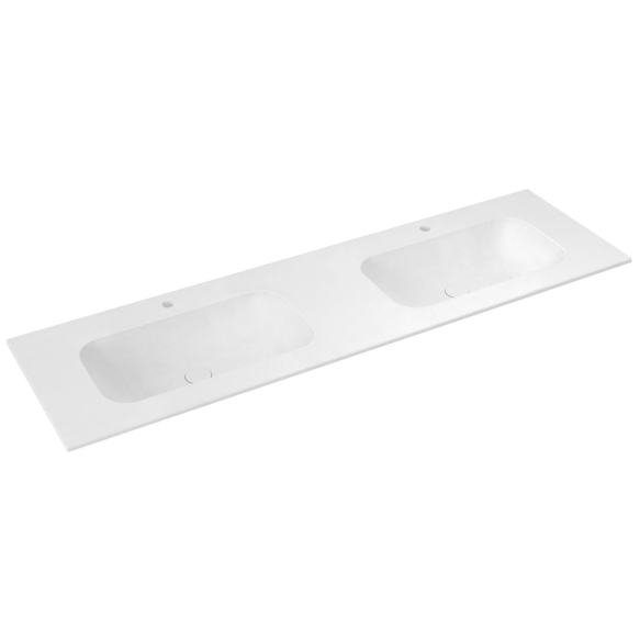 valamu ARUBA Double Central, 200x51.5 cm, valge matt