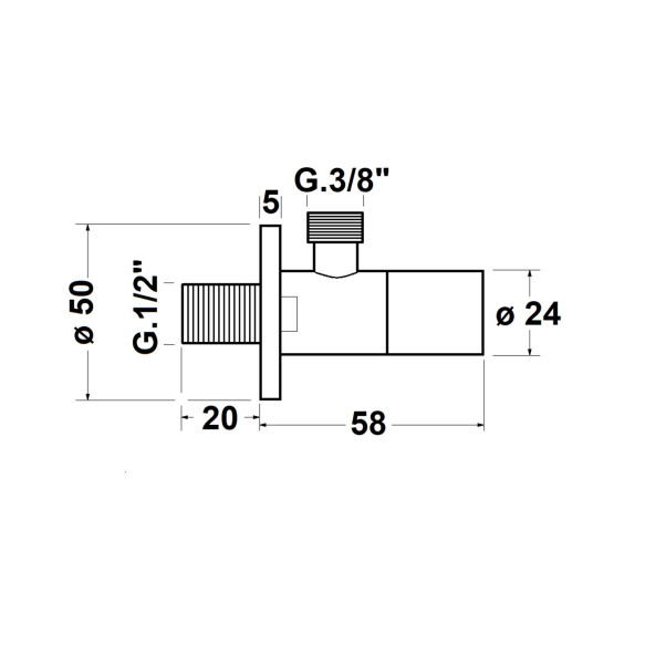 segisti veekraan 1/2´´x3/8´´, harjatud kuld