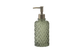 soap dispenser Green Glass Diamond Ø 7,5 x 20 cm