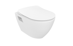 rimless wall hung wc Terra, white, seat cover not included