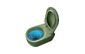 rimless Vortex wall hung toilet Nolita, green mat