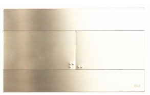 flush plate Slim, brushed white gold