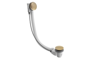 Pop Up Bath Waste (L) 975mm, Plug 72mm, brushed gold