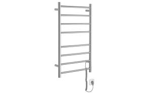 REDONDO electric towel radiator round, 500x900 mm, 75 W, polished stainless steel