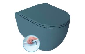 INFINITY Wall-hung toilet, Rimless, 36,5x53cm, green Petrol matt