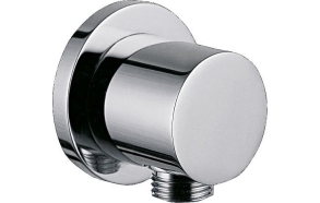 Shower Wall Mounted Elbow Outlet/Connector, round/chrome