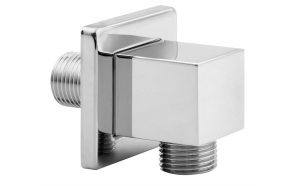 Shower outlet, square, chrome