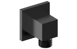 Shower outlet, square, black matt