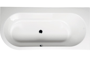 ASTRA R Asymmetric Bath 165x80x48cm, White