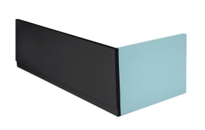 PLAIN front panel 150x59cm, black matt, left
