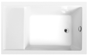 JAZZ Bath with Seat 120x75cm, White
