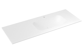 ARUBA Washbasin right, 150x51,5 cm, Rockstone white matt