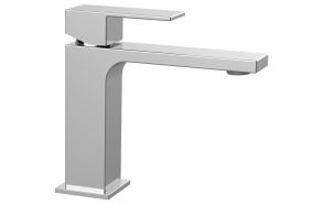 CUBEMIX washbasin mixer tap without waste, chrome