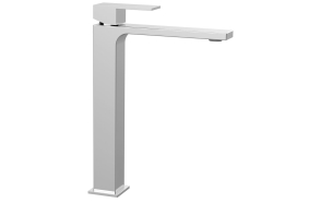 CUBEMIX washbasin mixer tap, high, without waste, chrome