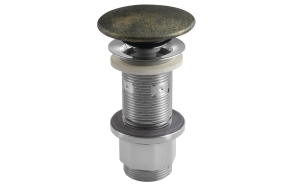 Washbasin waste 5/4“, Click-Clack, concrete plug, 10-80mm, gold