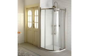 ANTIQUE Quadrant Shower Enclosure 900x900mm, clear glass, bronze