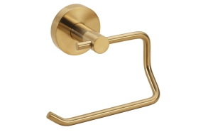 X-ROUND GOLD toilet paper holder without cover, gold matt