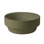 Countertop round washbasin 35x14 cm, green mat